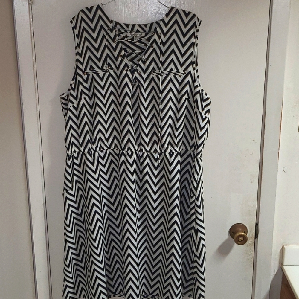 Speed Control Cheveron print dress.